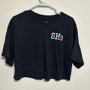 Salty Honey “Never Give Up” crop tee